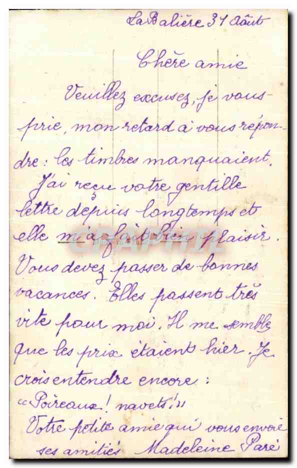 CPA Fantaisie Fleurs — Verso