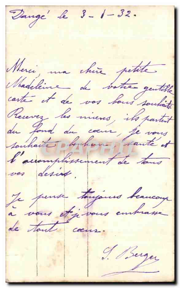 CPA Fantaisie Fleurs — Verso