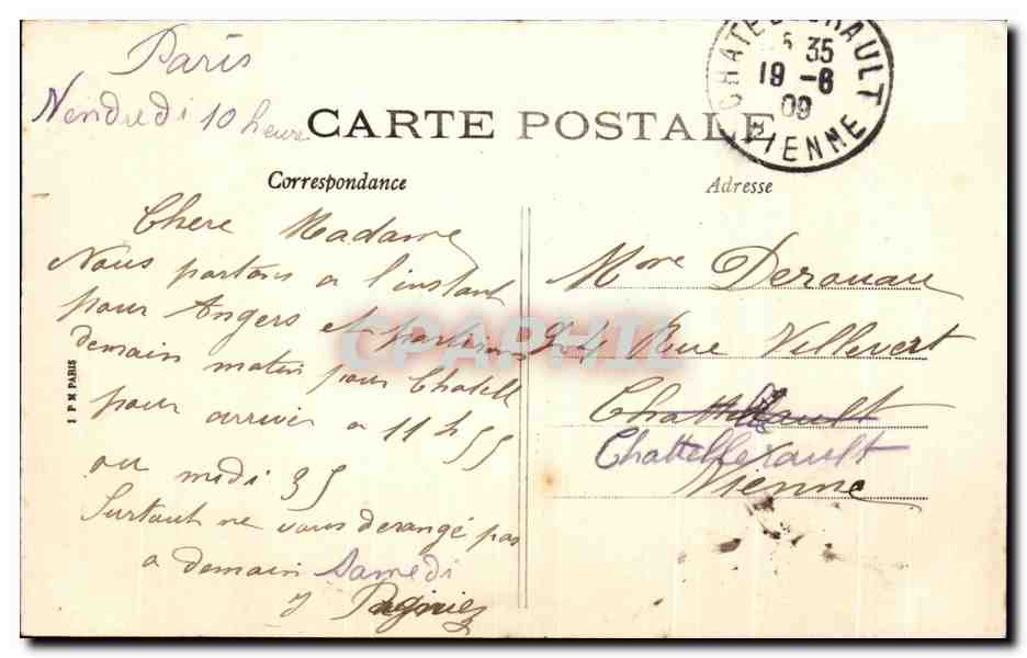 CPA paris Gare Des Invalldes — Rückseite