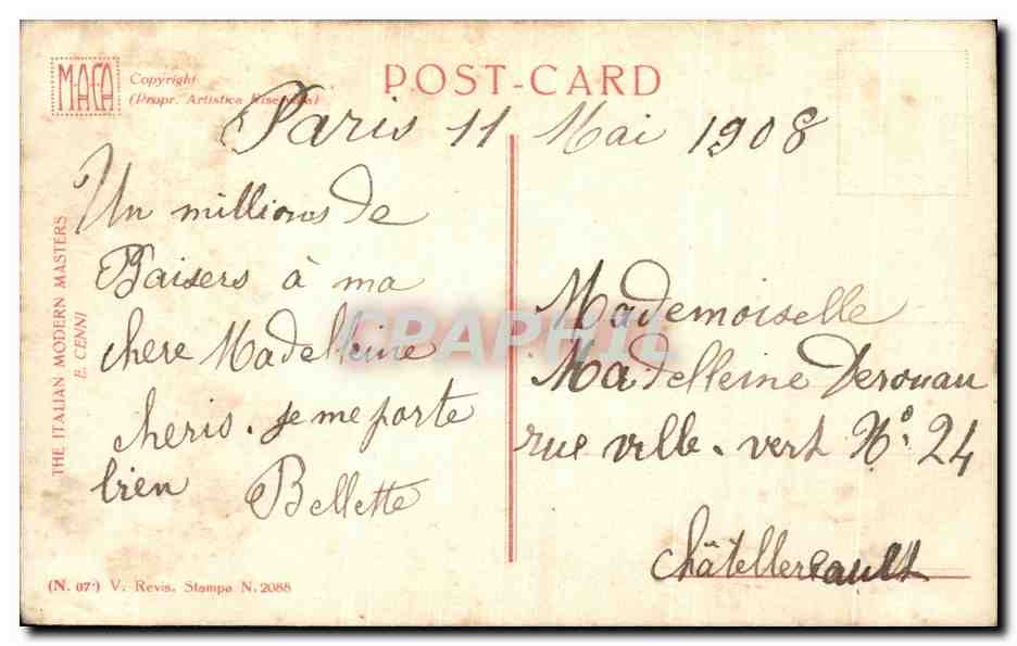 CPA Enfant — Rückseite