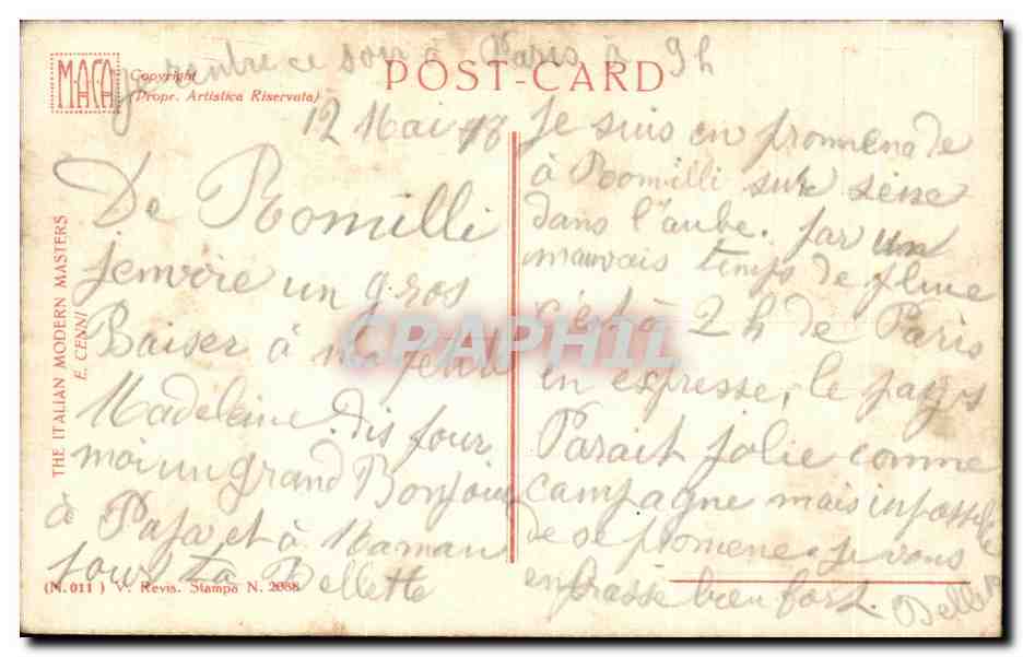 CPA Enfant Poupee — Rückseite
