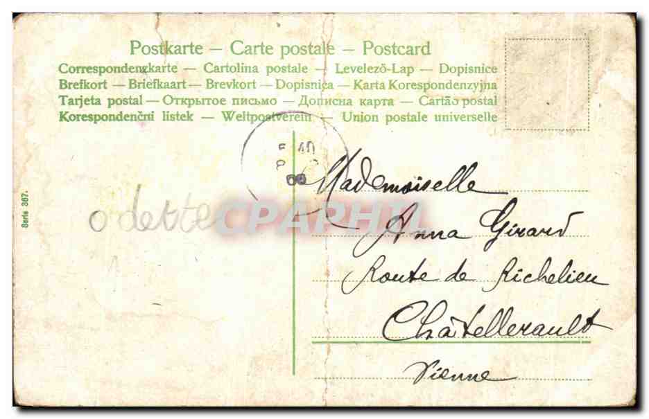 CPA Fantaisie Enfants — Rückseite