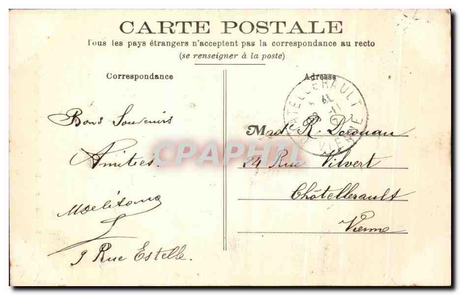 CPA Amboise Une Des cheminees De l'hotel De Ville — Rückseite