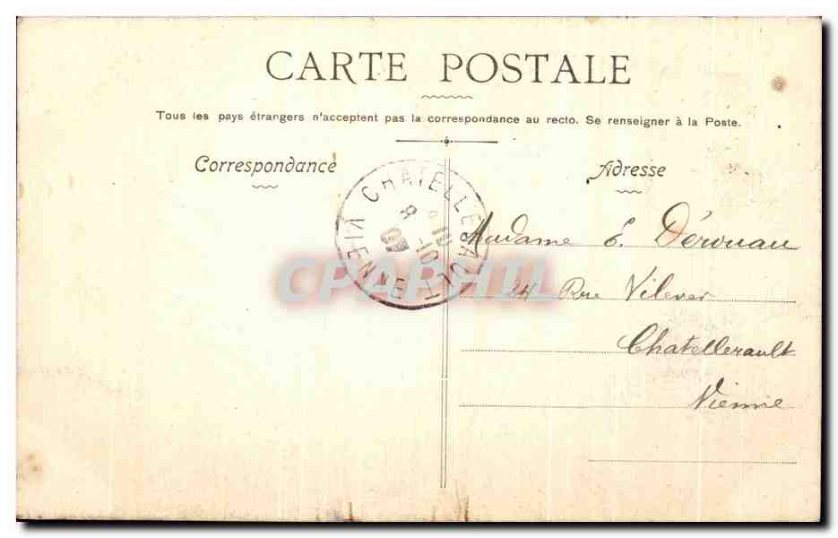 CPA Lourdes Le Calvaire 1er Station — Verso