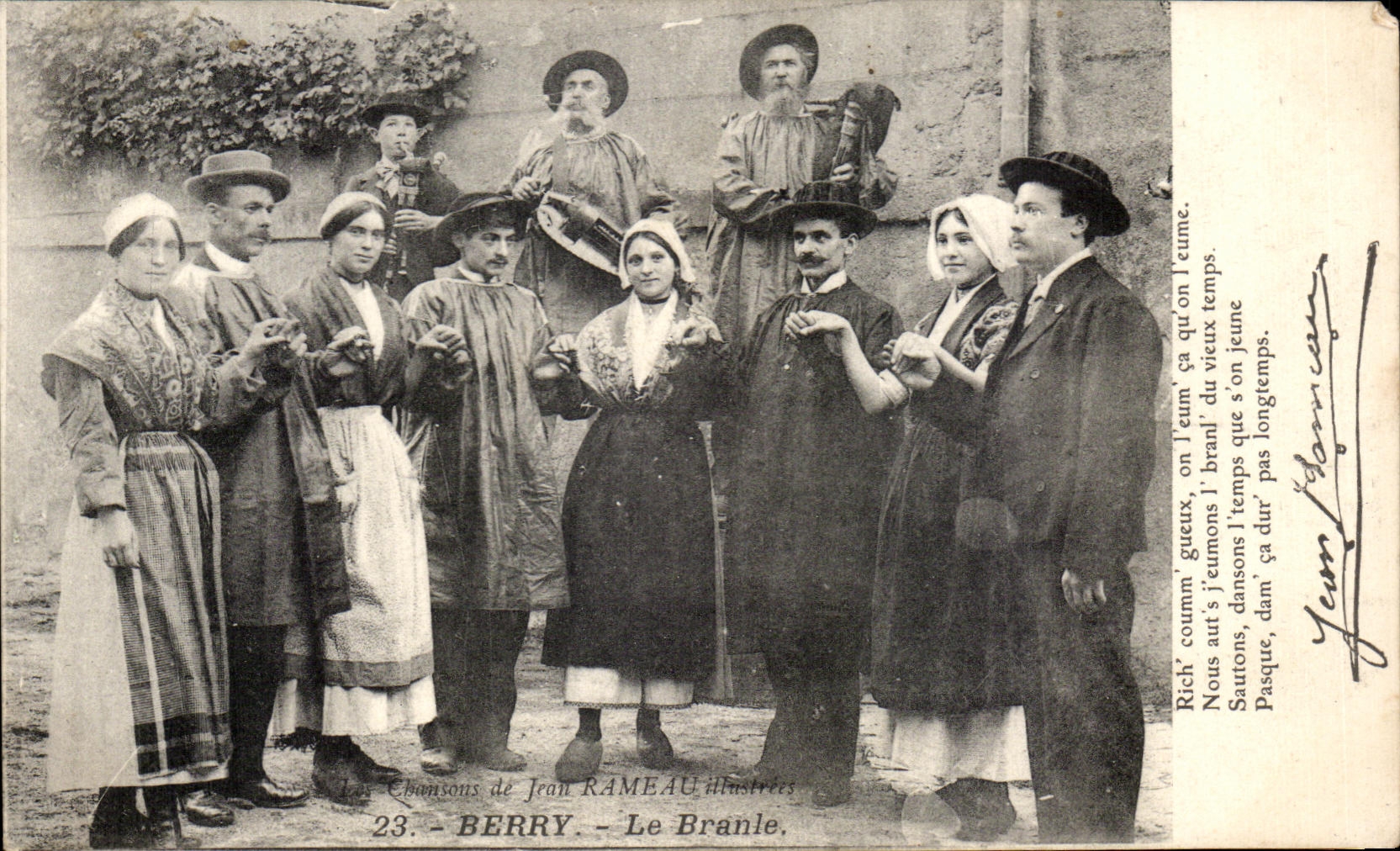 CPA Berry Le Branle chansons de Jean Rameau