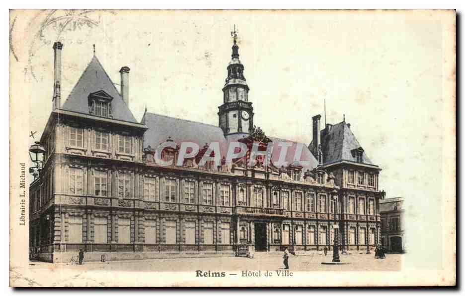 Reims — Rathaus — Buchhandlung L. Michaud