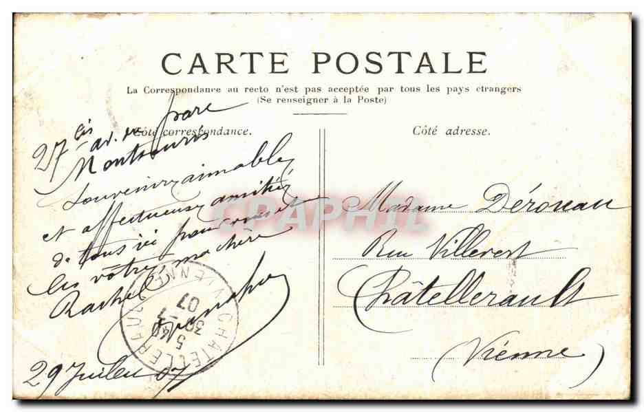 CPA Paris Le Trocadero — Rückseite