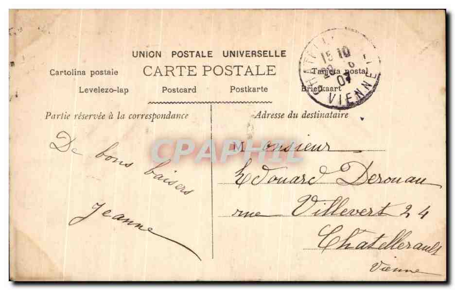 CPA Fantaisie Femme  — Rückseite