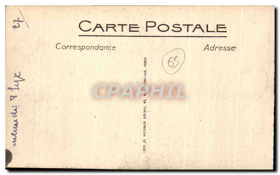 CPA Luz Saint Sauveur l'Eglise des Templiers — Verso