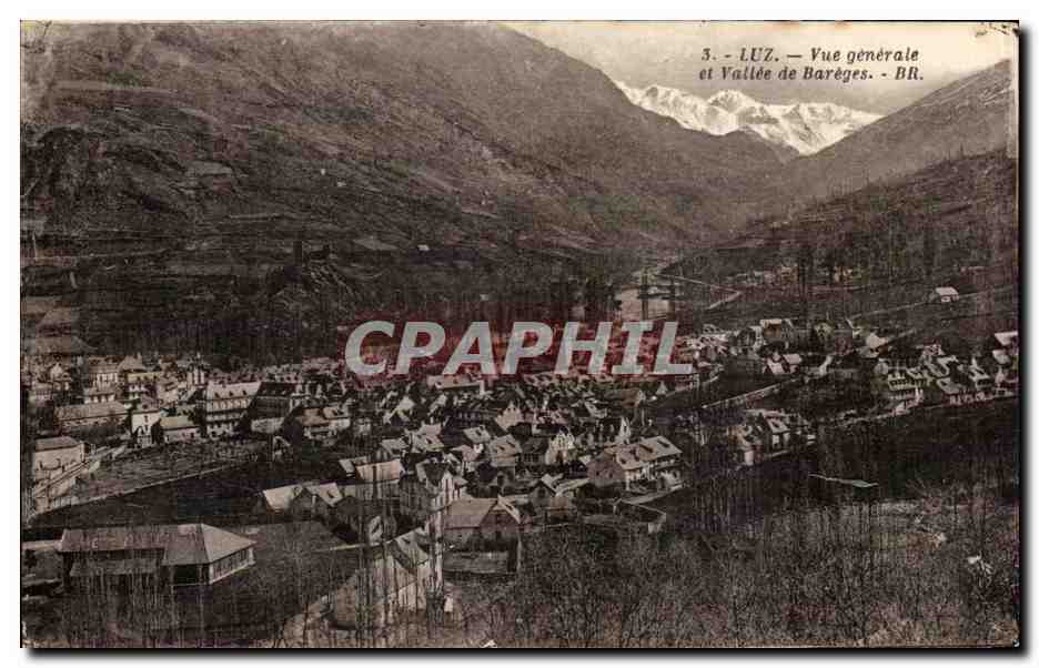 CPA Luz Vue generale et Vallee de Bareges