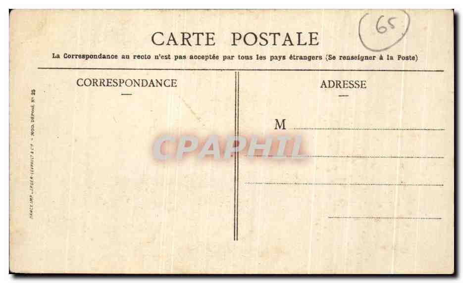 Luz — vue panoramique et porte fortifiée — Collection du Chocolat Menier — Verso
