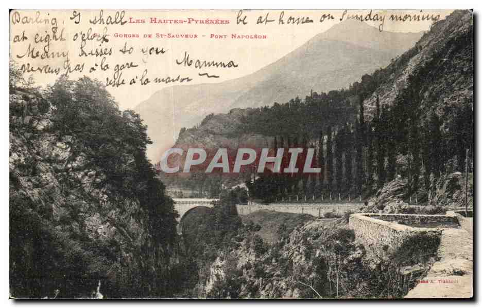 CPA Les Hautes Pyrenees Gorges De St Sauveur Pont Napoleon