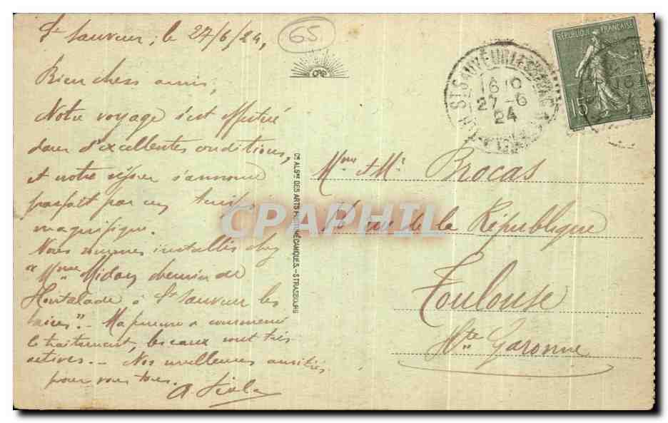CPA Saint Sauveur Le Vallee et le Pont Napoleon — Verso