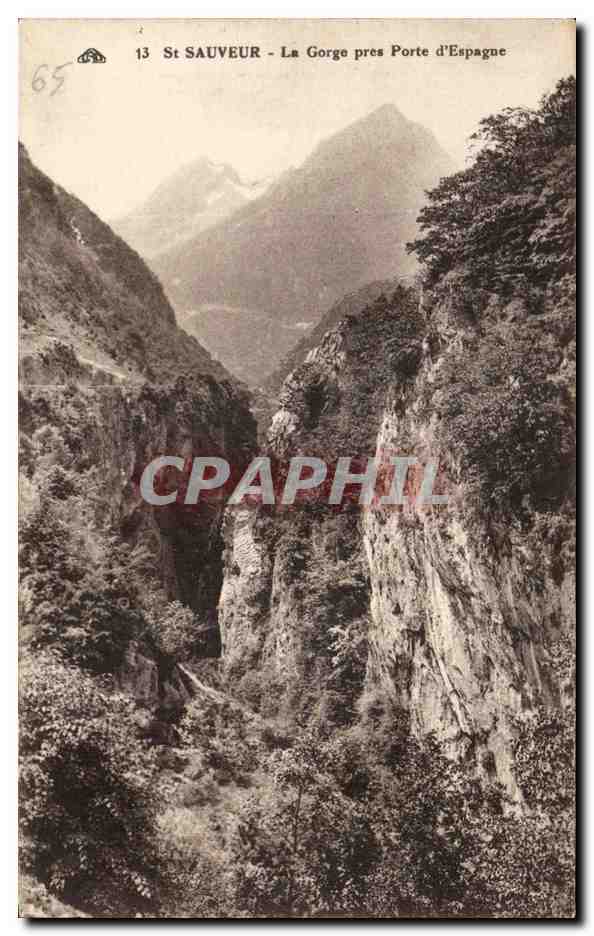 CPA Saint Sauveur La Gorge pres Porte d'Espagne
