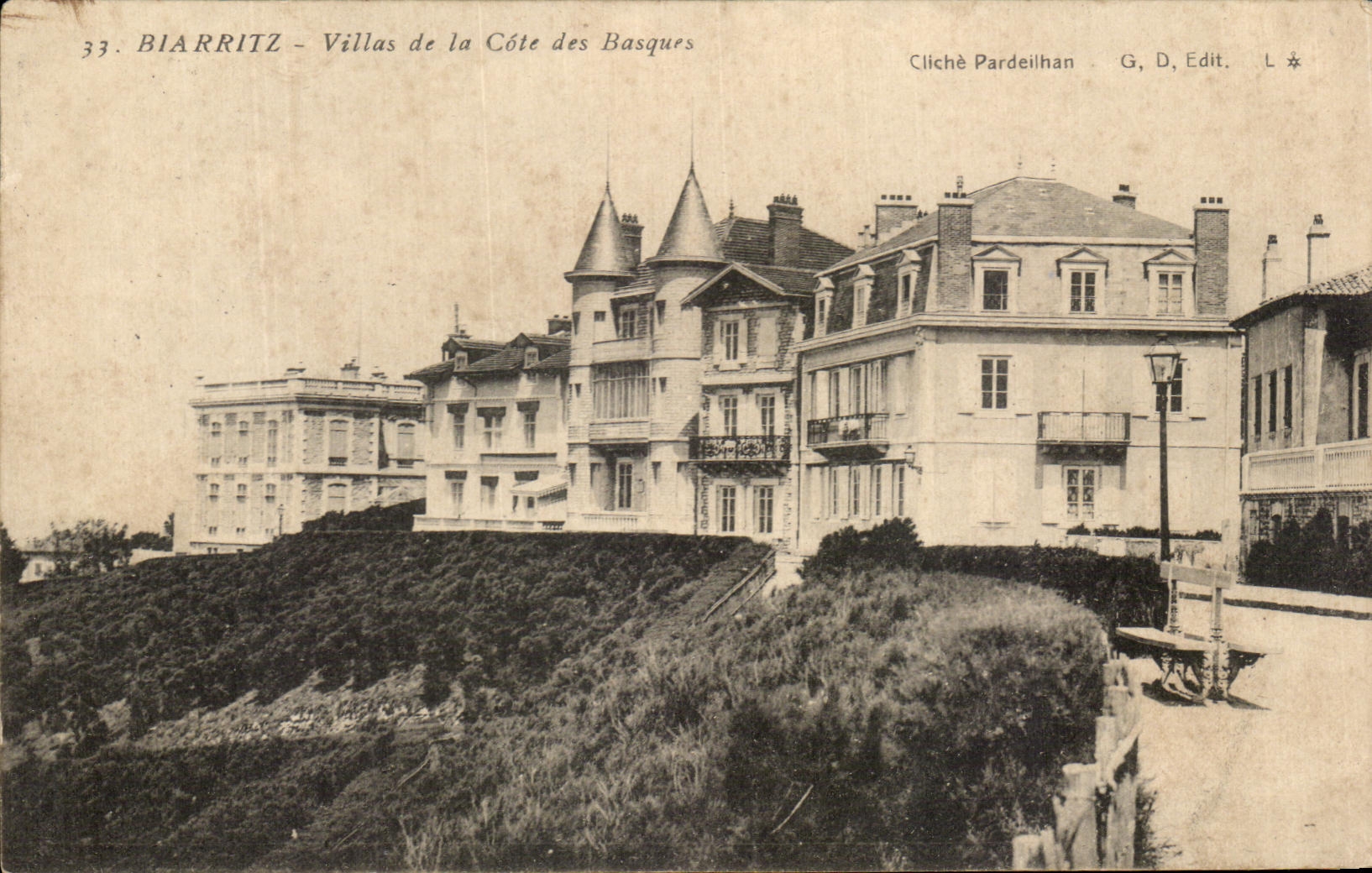 CPA Biarritz Villas de la Cote des Basques 