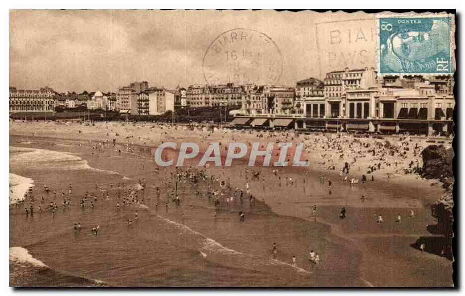 CPA Biarritz Le Casino La Plage a Maree Basse