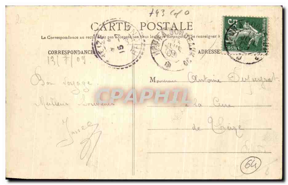 CPA Biarritz Artistique Le Casino Municipal et Hotel Victoria — Verso