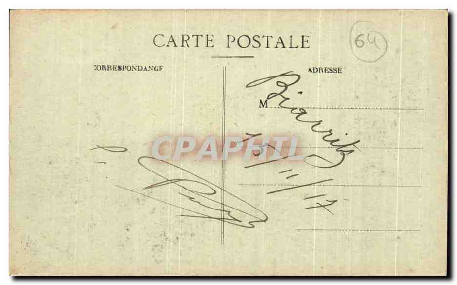 CPA Biarritz Pittoresque Bon Des Pecheurs Et Hotel d'Angleterre — Verso