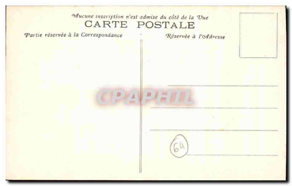 CPA Biarritz Plage Pres Casino Bellevue — Verso