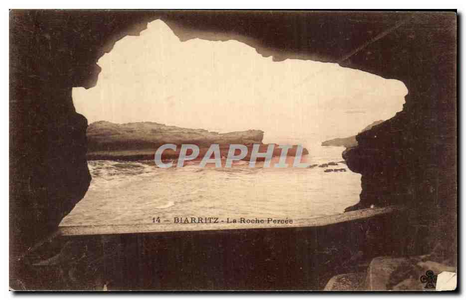 CPA Biarritz La Roche Percee