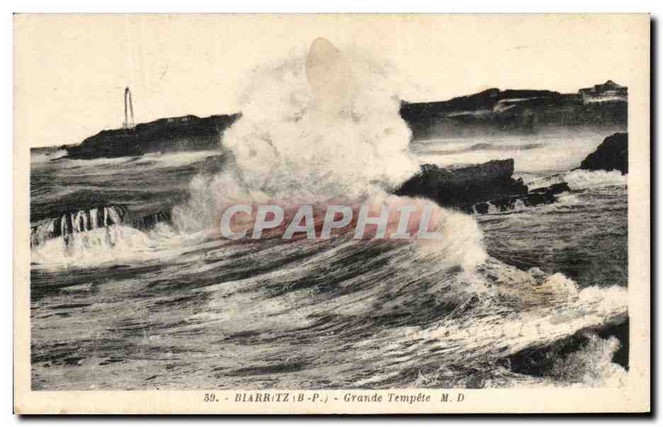 CPA Biarritz Grande Tempete