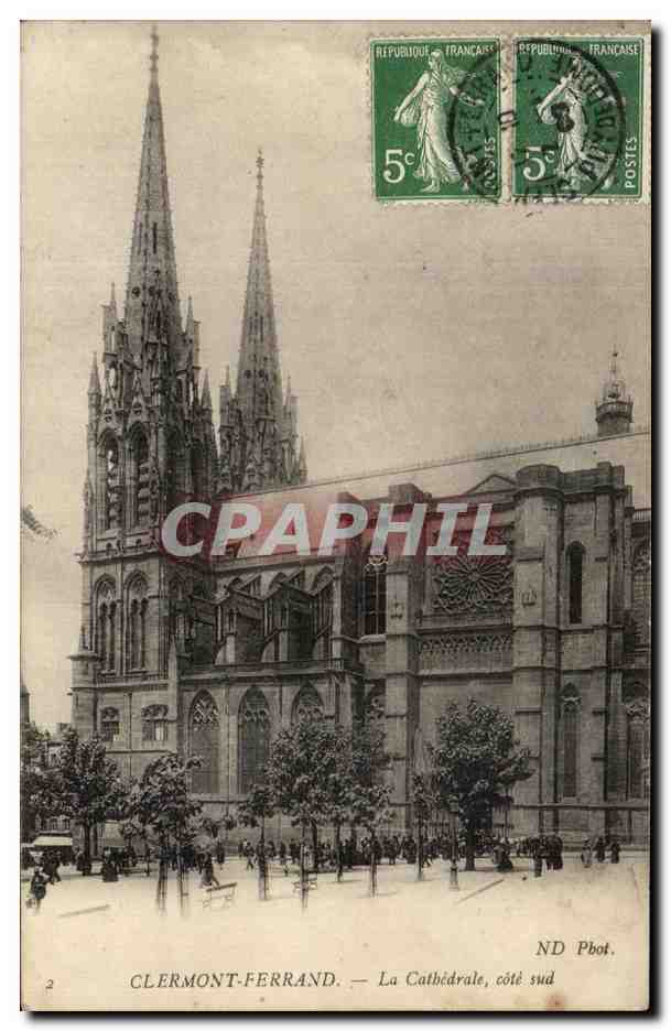 CLERMONT-FERRAND — La Cathédrale, côté sud — ND Pbot.