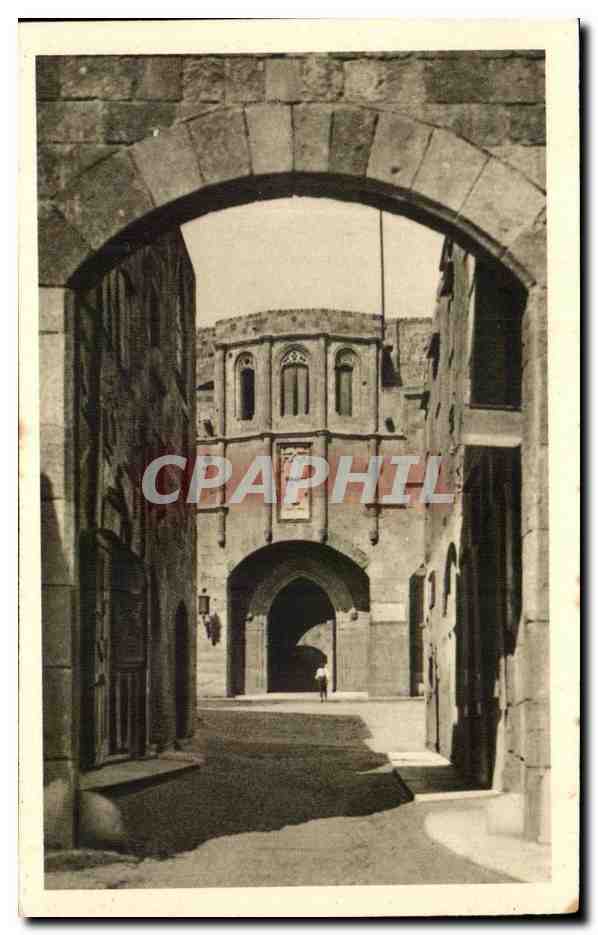 CPA Italie Rodi L'opsedale dei cavalieri Il portale