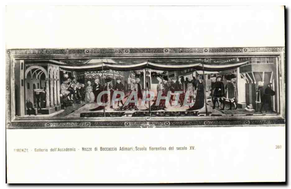 CPA Italie Firenze Galleria dell Accademia Nozze di Boccaccio Adimari 