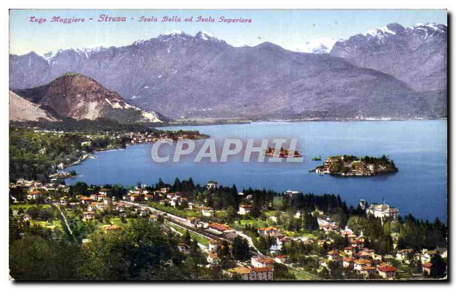 CPA Italie Lago Maggiore Stresa isola Bella ed isola superiore