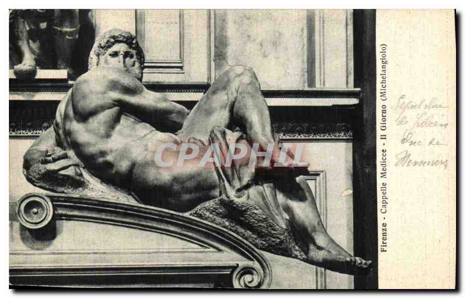 CPA Italie Firenze Cappelle medicee il giorno Michelangelo