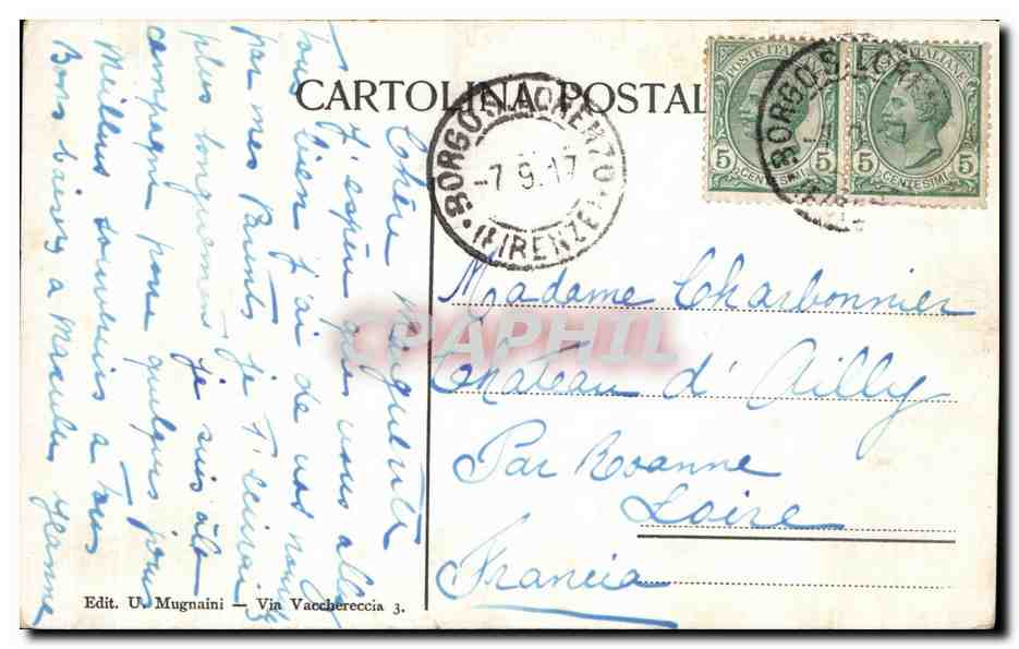 CPA Italie Firenze La Facciata della Cattedrale  — Rückseite