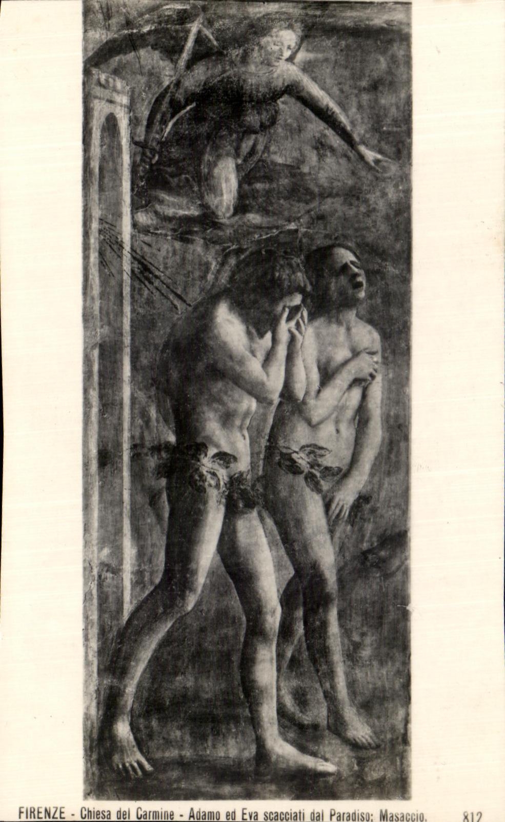 CPA Italie Firenze Chiesa del CArmine Adamao ed EVa scacciati dal Paradisio Masaccio