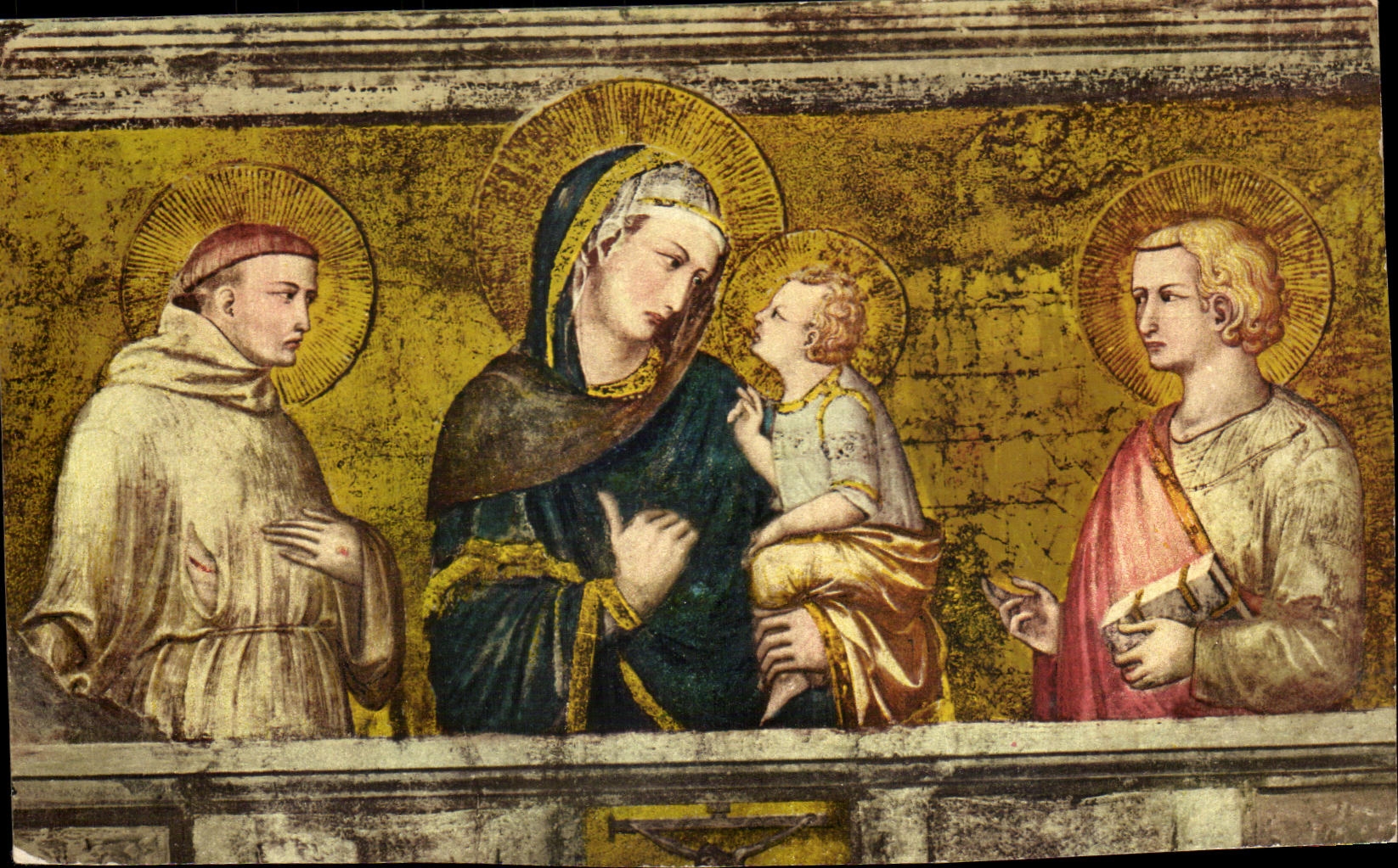 CPA Italie Assisi Chiesa inferiore di S Francesco Madonna del Lorenzetti