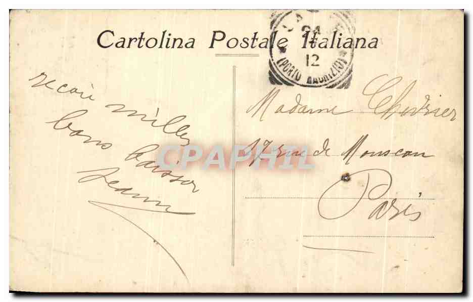 CPA Italie Ventimiglia I Balzi Rossi e le Grotte — Rückseite