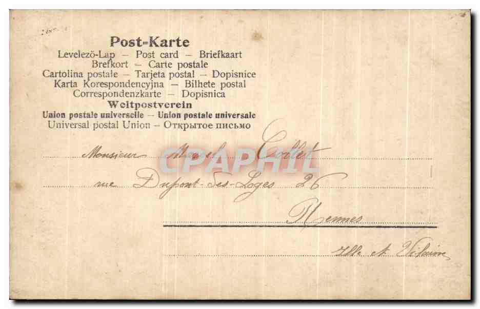 CPA Fantaisie Femme  — Rückseite