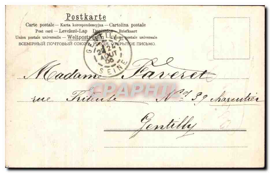 CPA Fantaisie Fleurs Louise  — Verso