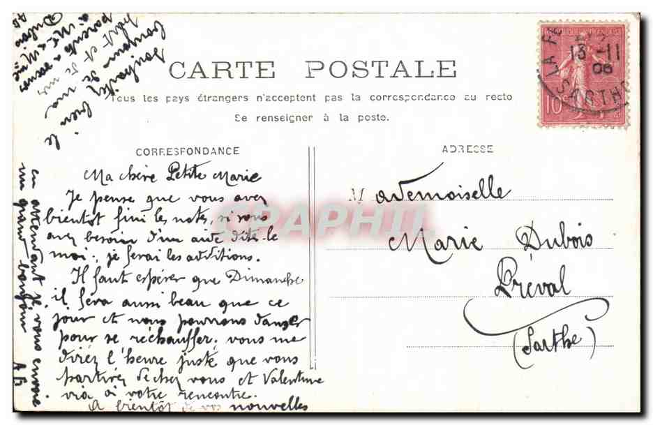 CPA Fantaisie Enfants l'amour au moulin  — Rückseite