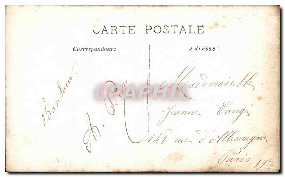 CPA Fantaisie Femme  — Rückseite