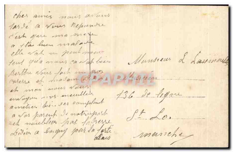 CPA Fantaisie Enfant — Rückseite