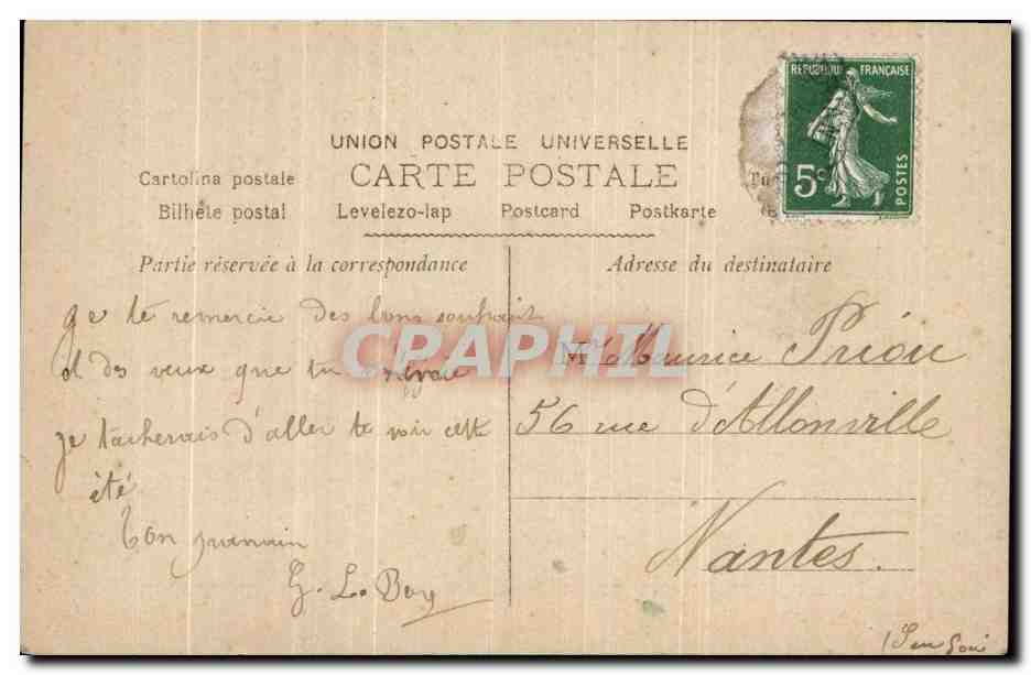 Jeune fille en chapeau fleuri — Meureuse Année — édit. ASTRA — Reverso