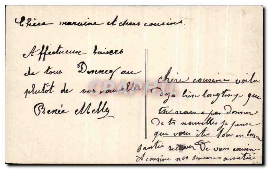 CPA Fantaisie Enfant Luge — Rückseite