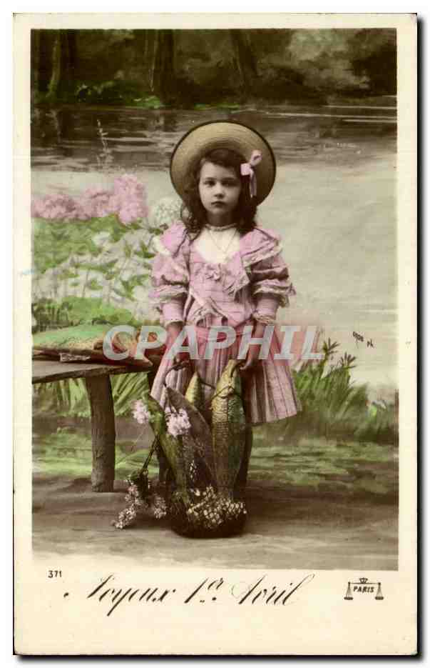 CPA Fantaisie Enfant Poissons 