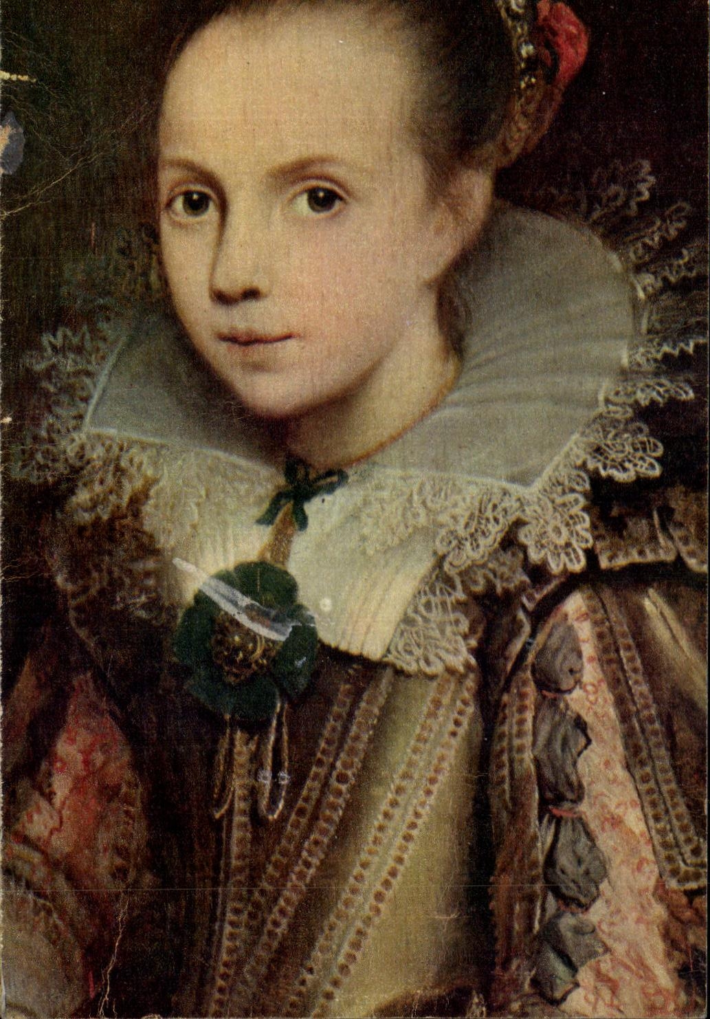CPSM C de Vos Portrait de fillette Musee Mayer Van den Bergh Anvers