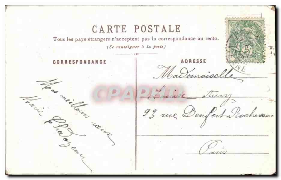 CPA Fantaisie Fleurs pensees et violettes  — Back