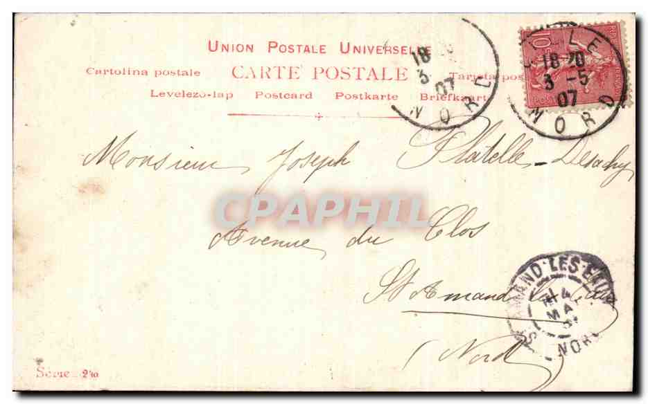 CPA Fantaisie Femme Le droit de passage  — Verso