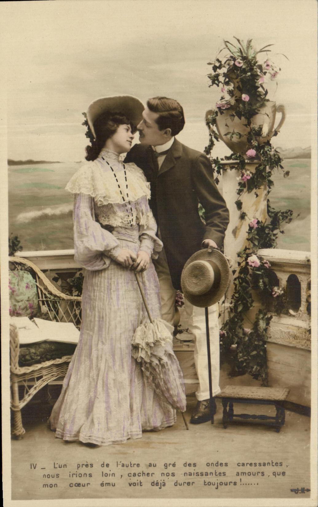 Amour sur bateau — poème IV — éditeur W. J. K.