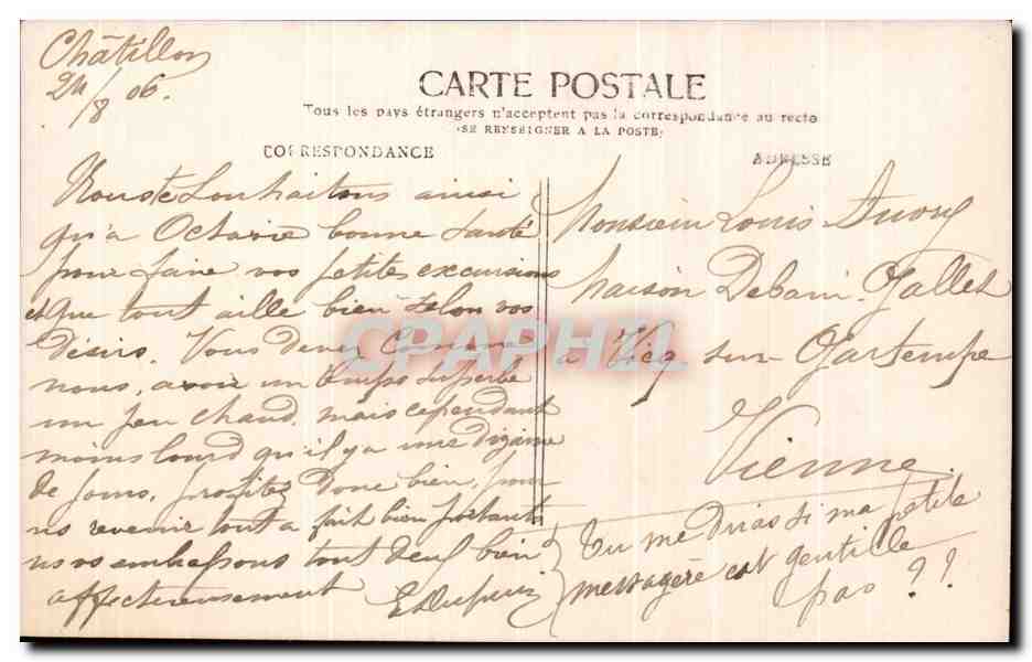 Femme en robe à rayures tenant des fleurs — Bonne Année et Meilleurs Vœux — éditeur J.K. n°133 — Rückseite