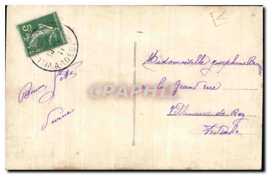CPA Fantaisie Enfant et colombes  — Rückseite