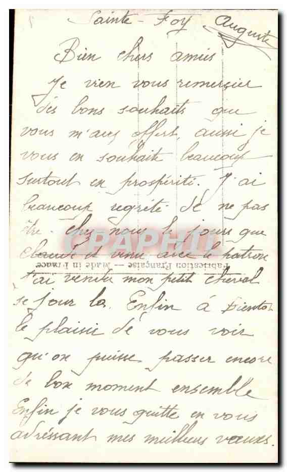 CPA Fantaisie Enfant — Rückseite