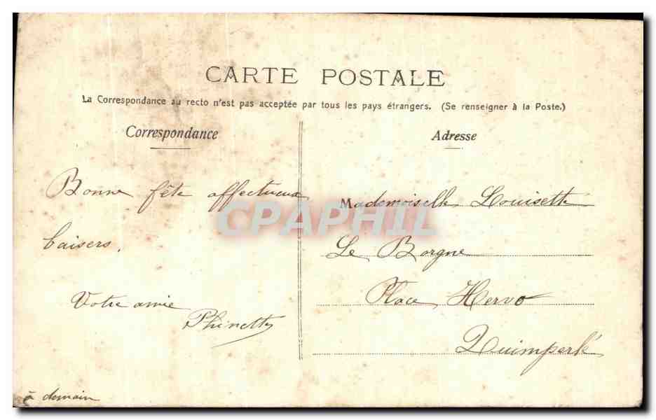 CPA Fantaisie Fleurs  — Verso